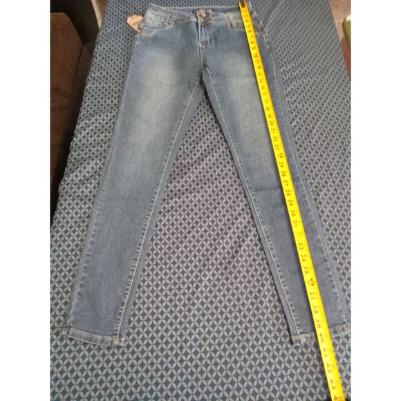JEANS STRETCH DENIM PUSH UP  SIZE 13 WAIST 30 IN HX777 SZ13, SKINNY 2 BUTTONS - Picture 8 of 9